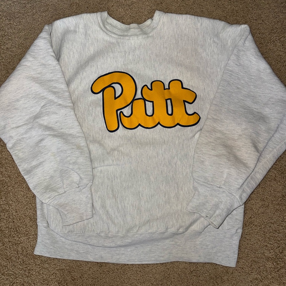 Pitt Vintage MVP White/Gray Sweatshirt